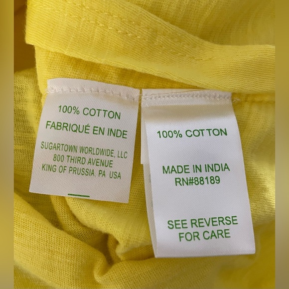 NWT - Lilly Pulitzer Women’s Small Yellow Sleeveless McKee Top with Pom Poms - Picture 14 of 16